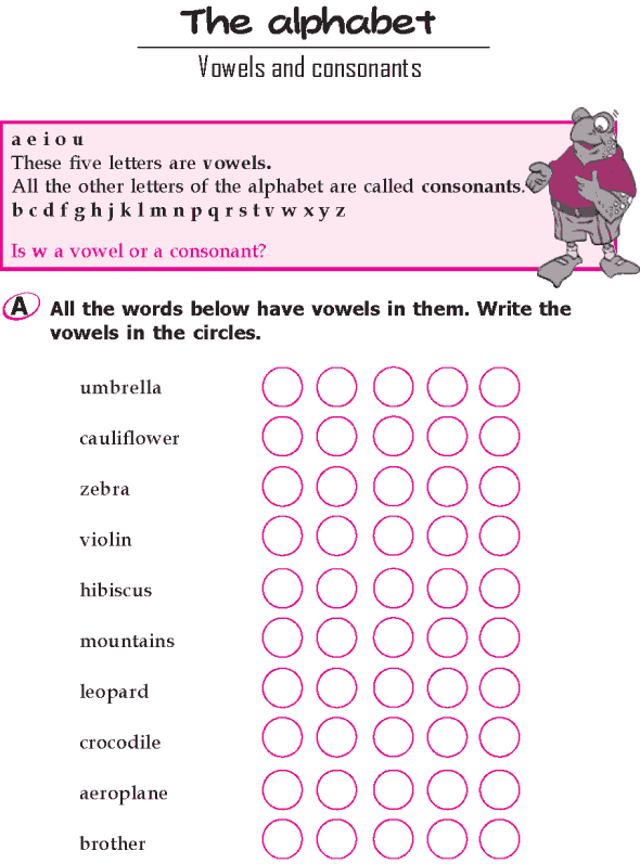 Grade 1 Grammar Lesson 3 The Alphabet â Vowels And Consonants