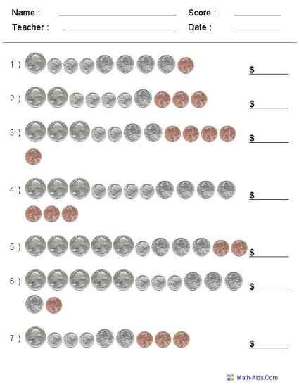 Money Worksheets And Printable Manipulatives For Many Countries