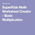 Superkids Math Worksheets