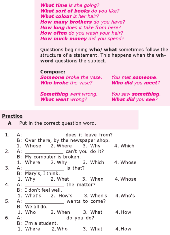 Grade 8 Grammar Lesson 19 Wh