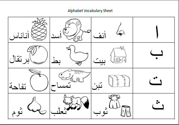 Arabic Alphabet Worksheets 11 001 Â» Printable Coloring Pages For Kids