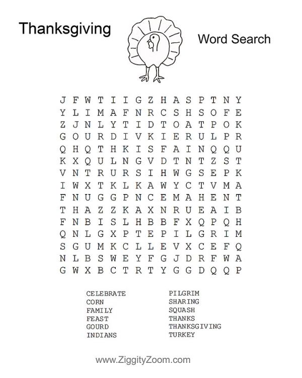 Thanksgiving Worksheets For Middle School