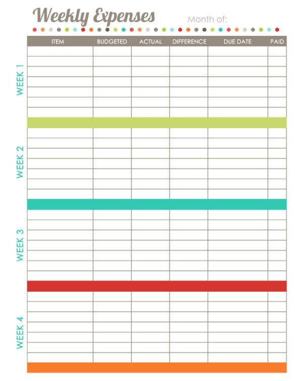 17 Brilliant And Free Monthly Budget Template Printable You Need