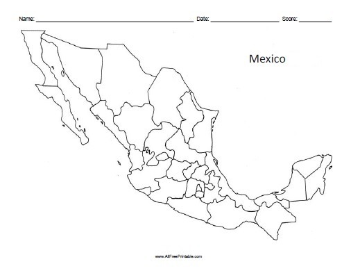 Mexico Blank Map