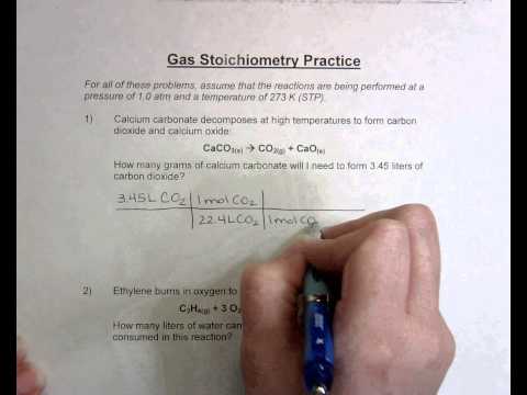 Gas Stoichiometry Practice