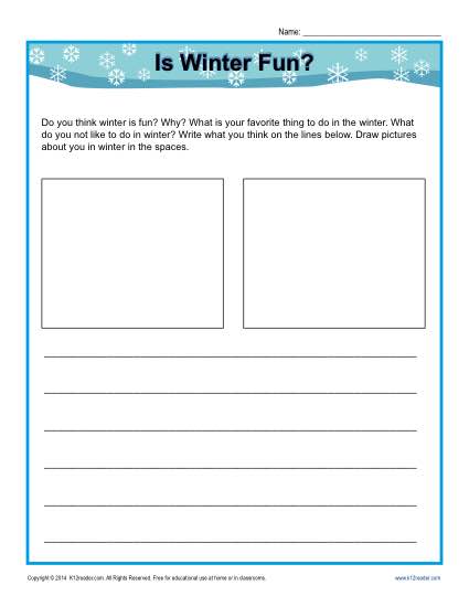 Kindergarten Writing Prompt