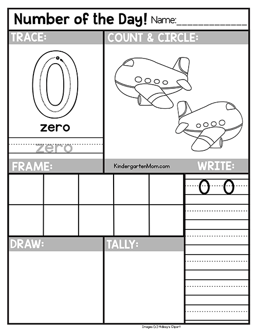 Free Number Of The Day Worksheets